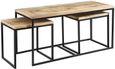 Bhuj Industrial Style Wooden Set of 3 Coffee Tables
