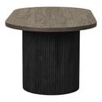 Boavista Coffee Table - Oval - Fluted - Dark Wood