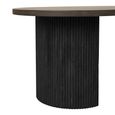 Boavista Coffee Table - Oval - Fluted - Dark Wood
