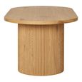 Boavista Coffee Table - Oval - Fluted - Natural Wood