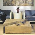 Box Coffee Table - Hi-Lo Marble on Casters - Variation Available
