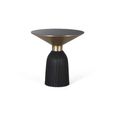 Brecon Coffee Table - Black Glass - Round - Large