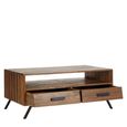Brooklyn Coffee Table - Fir Wood - 2 Drawer