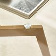 Bryant Coffee Table - 80cm - Round - Clear Glass with Oak Legs