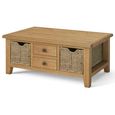 Burford Coffee Table - 2 Drawer - with Basket - Oak