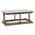 Caerfyrddin Coffee Table - White Marble - Round