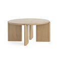 Cara Round Coffee Table - Oak
