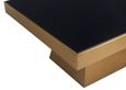 Carlox Coffee Table - Black Glass Square with Gold Base