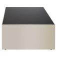 Carlox Coffee Table - Square - Black Glass and Chrome