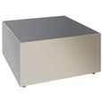 Carlox Coffee Table - Square - Black Glass and Chrome