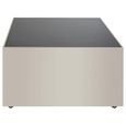 Carlox Coffee Table - Square - Black Glass and Chrome