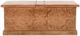 Carved Mango Wood Trunk Box Coffee Table