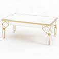 Casablanca Mirrored Gold Trim Coffee Table