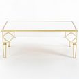 Casablanca Mirrored Gold Trim Coffee Table