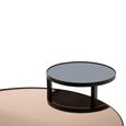 Cercle Coffee Table - 2 Tier - Round - Smoked Mirrored