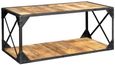 Chamba Industrial Wood and Iron Coffee Table