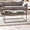 Chicago Coffee Table - 110cm - Smoked Glass