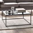 Chicago Coffee Table - 90cm - Square - Smoked Glass