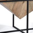 Chinangali Coffee Table - Industrial Style - Mango Wood - Round
