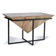 Chinangali Coffee Table - Industrial Style - Mango Wood - Round