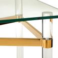 Clarence Coffee Table - Clear Glass with Gold Metal