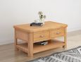 Clarion Coffee Table - 2 Drawer - Oak