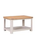 Clarion Coffee Table - with Shelf - Oak and Grey