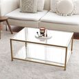 Clearance - Amberley Gold and Glass Coffee Table
