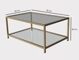 Clearance - Amberley Gold and Glass Coffee Table