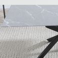 Clearance - Chopstick Grey Glass Coffee Table with Black Metal Legs