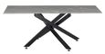 Clearance - Chopstick Grey Glass Coffee Table with Black Metal Legs