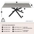 Clearance - Chopstick Grey Glass Coffee Table with Black Metal Legs