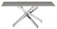 Clearance - Chopstick Grey Glass Coffee Table with Chrome Metal Legs