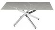 Clearance - Chopstick Grey Glass Coffee Table with Chrome Metal Legs