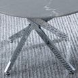 Clearance - Chopstick Grey Glass Round Coffee Table with Chrome Metal Legs