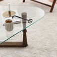 Clearance - Dunley Walnut and Glass Coffee Table