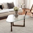 Clearance - Dunley Walnut and Glass Coffee Table