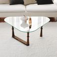 Clearance - Dunley Walnut and Glass Coffee Table