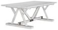 Clearance - Farmhouse Mango Wood White Washed Trestle Coffee Table - Brand New Item