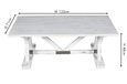 Clearance - Farmhouse Mango Wood White Washed Trestle Coffee Table - Brand New Item