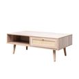 Clearance - Ferrero Natural and Woven Rattan 1 Drawer Coffee Table