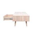 Clearance - Ferrero Natural and Woven Rattan 1 Drawer Coffee Table
