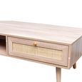 Clearance - Ferrero Natural and Woven Rattan 1 Drawer Coffee Table