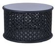 Clearance - Jaipur Lattice Black Mango Wood Round Coffee Table - Brand New Item
