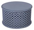 Clearance - Jaipur Lattice Grey Mango Wood Round Coffee Table - Brand New Item