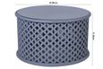 Clearance - Jaipur Lattice Grey Mango Wood Round Coffee Table - Brand New Item