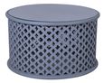 Clearance - Jaipur Lattice Grey Mango Wood Round Coffee Table - Brand New Item