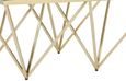 Clearance - Kelley Glass Top and Gold Spike Base Coffee Table - FSS15735