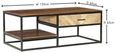 Clearance - Rennes Chevron 1 Drawer Storage Coffee Table - Rustic Mango Wood - Brand New Item