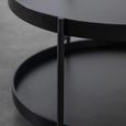 Clearance - Sennen Black Metal Round 65cm Coffee Table - A240